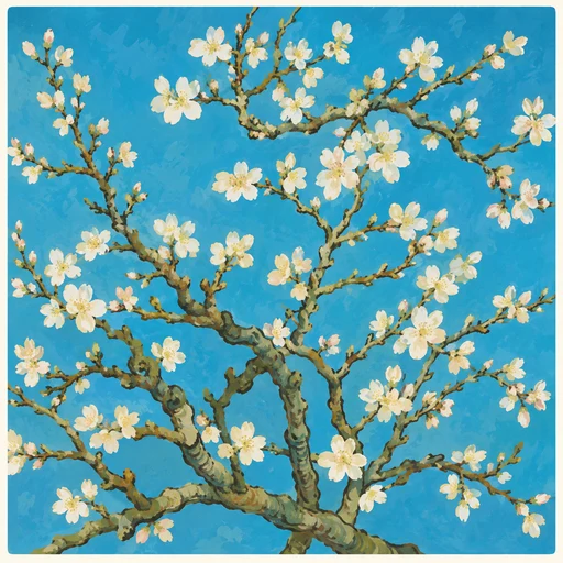 Ramo di mandorlo in fiore